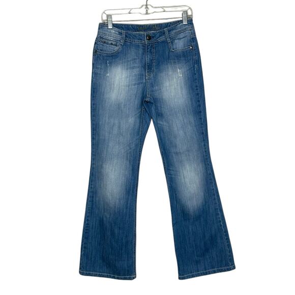 Code Bleu jeans semi distressed flare jeans size 6 - Picture 13 of 13